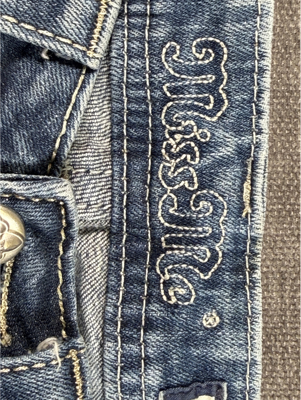True Religion Women's Skinny Jeans with Distressed Detailing, Size 23 - Picture 7 of 13